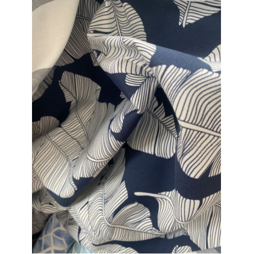 2 Pcs Set Indoor/Outdoor Chaise Lounge Chair Cushion Outdoor Furniture Cushion with Ties, Patio Seat Cushion for Lawn,Pool & Beach,75" x 22.8" x 2" (Blue/Leaf)