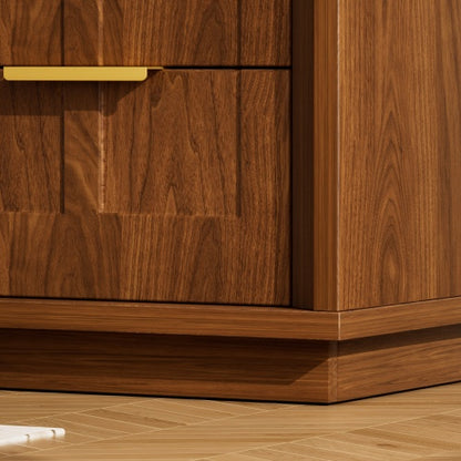 Walnut 2-Pack Nightstands with Charging Station