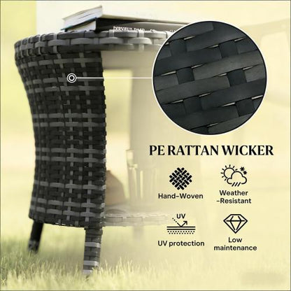 Outdoor Side Table,Wicker Outdoor Coffee Table