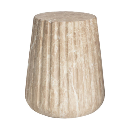 Outdoor Cleme Carved Side Table, Gold