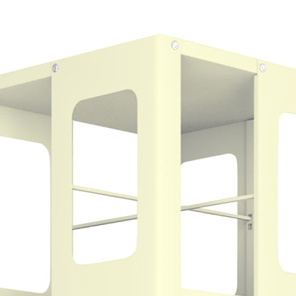 4-Tier All-Steel 360¡ã Rotating Bookshelf With Universal Wheels Space-Saving Sturdy Household Book Display Rack