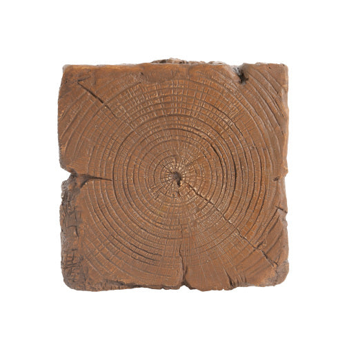 Amira Outdoor And Indoor Stump Shape MGO Side Table, Brown Finish