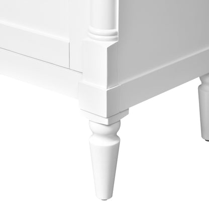 18-Inch Modern Bathroom Vanity with Sink, Modern Bathroom Storage Cabinet with Door, Freestanding Small Space Bathroom Cabinet, Single Sink Cabinet with Adjustable Shelf, White