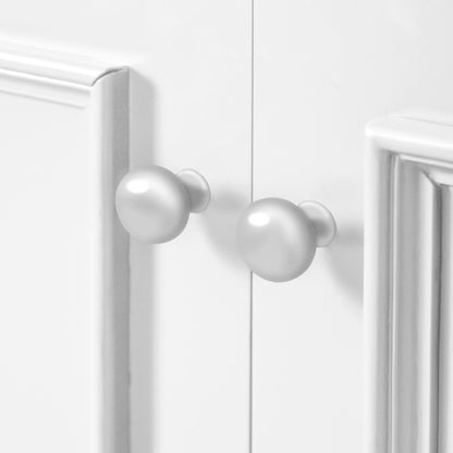 24'' Bathroom Vanity with Ceramic Sink Combo, Modern Freestanding Storage Cabinet with Silver Handles, Soft Closing Doors