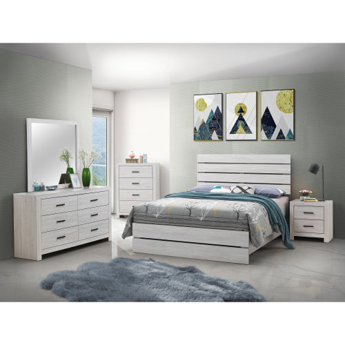 Coastal White 2-Drawer Nightstand