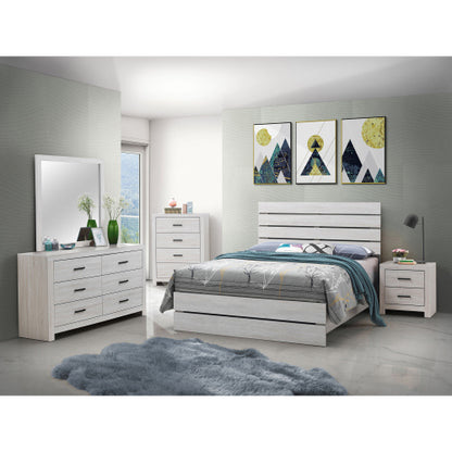 Coastal White 2-Drawer Nightstand