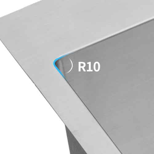 33x22x10"Farmhouse Apron Single Bowl Stainless Steel Kitchen Sink