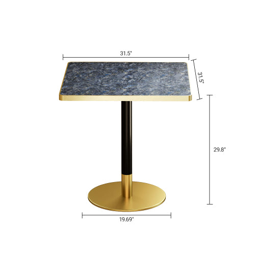 31.5inch Square Modern Tulip Dining Table with Faux Marble Top for Dining Room