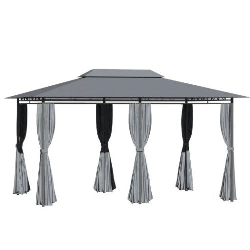 Outdoor Gazebo Canopy Shelter,Patio Gazebo,with Netting,Vented Roof