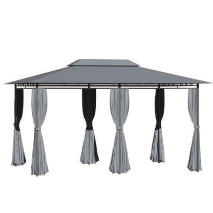 Outdoor Gazebo Canopy Shelter,Patio Gazebo,with Netting,Vented Roof