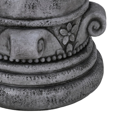 Cement Outdoor End Tables for Patio, GardenAccent Table, Modern Small Round Side Tablefor Outside, Tree Stump Garden Stool DrumTable indoor and Outdoor