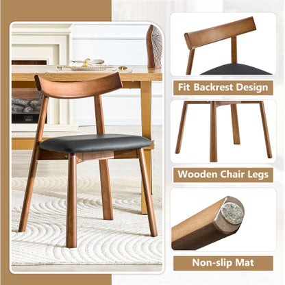 Pull up dining table and chair combination, wood color medium density fiberboard tabletop with black metal table legs
