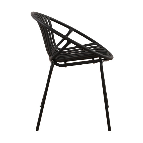 Patio Dining Chairs Stackable Chairs with Breathable Design Modern Simple Art Style