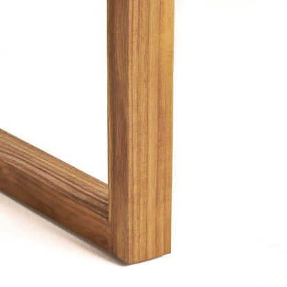 Outdoor 69" Acacia Wood Dining Table, Sandblast Natural Finish