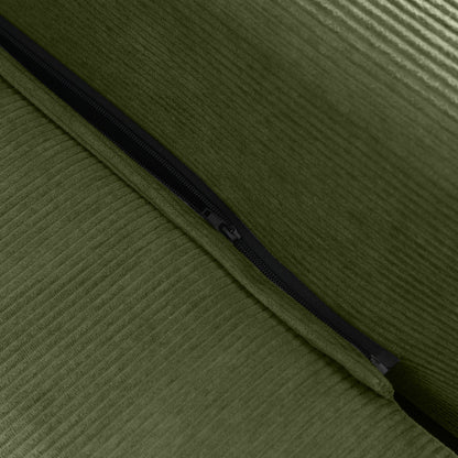 Green 81 inch  3-in-1 Corduroy Convertible Floor Sofa Bed, Boneless Futon