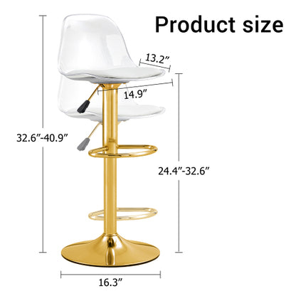 Modern minimalist bar chairs and bar stools. Can rotate 360 ¡ã and adjust lifting. PET backrest and PU seats. Set of 2. Suitable for bars, restaurants, and front desk cashiers.