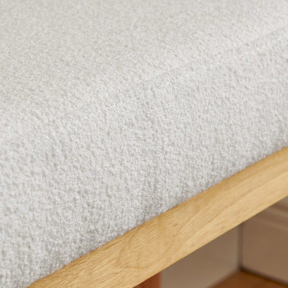 Shoe-changing bench, a shoe-changing bench with a wooden frame and a soft cushioned seat, can be placed freely and is suitable for small spaces without taking up much space - Beige