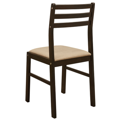3-Piece Dining Set with Drop Leaf Table and Upholstered Chairs