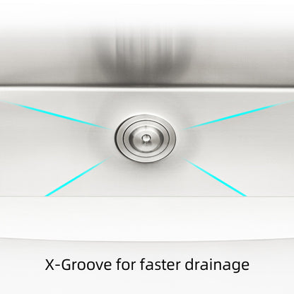 33x22x10"Farmhouse Apron Single Bowl Stainless Steel Kitchen Sink with Workstation