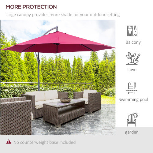 Patio Offset Umbrella with Base Cantilever Patio Umbrellas