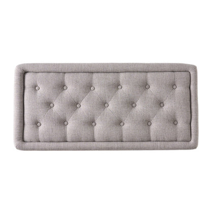 Tufted Storage Ottoman Bench with Solid Wood Legs, 40.94 inch