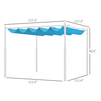 Outdoor Pergola,Retractable Pergola Canopy with Magnetic Fixture