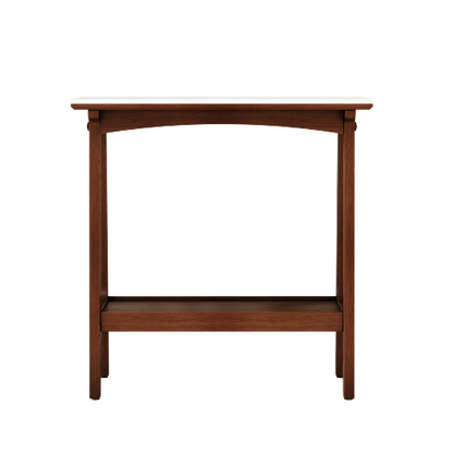Retro Reddish Brown Slim Slate Side Table Nightstand