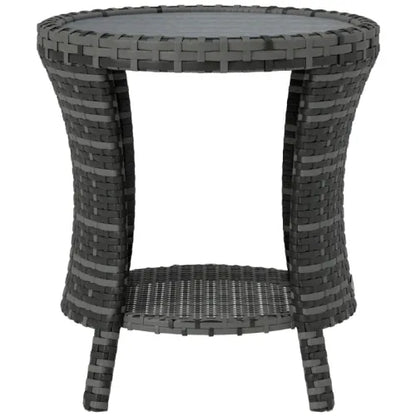 Outdoor Side Table,Wicker Outdoor Coffee Table