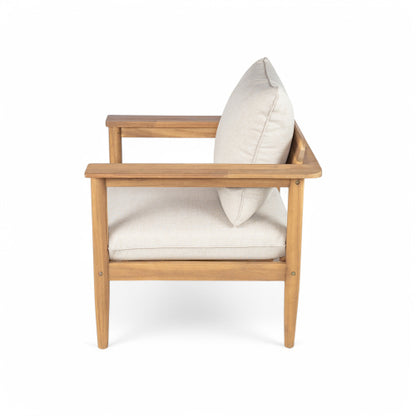 Terassi Outdoor Acacia Wood Lounge Chair, Set of 2