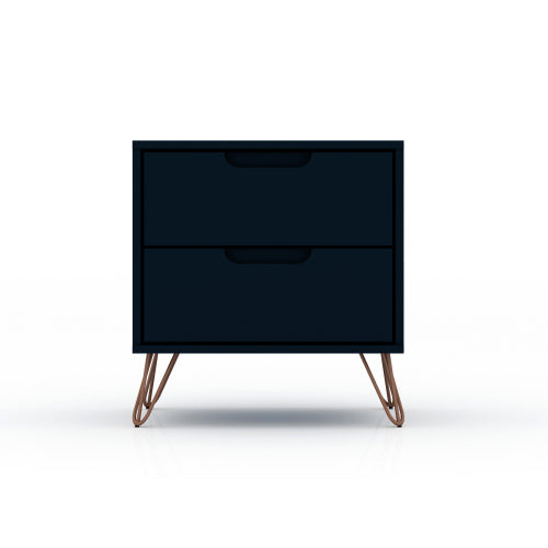 Midnight Blue Mid-Century Modern Nightstand