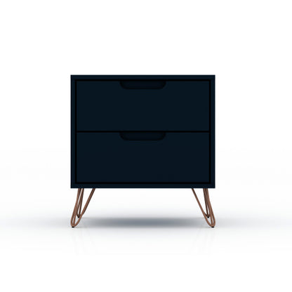 Midnight Blue Mid-Century Modern Nightstand