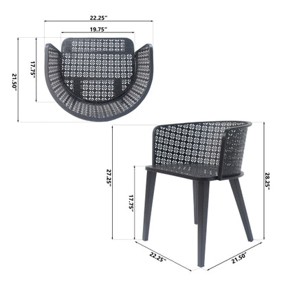 Milan Outdoor Dining Chair(Set of 2)