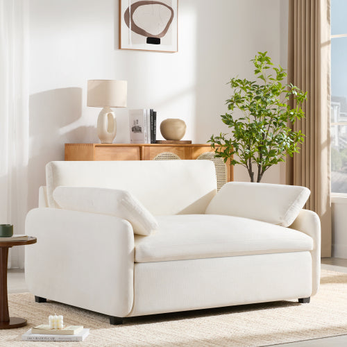 50*43 inch  Oversized Chenille Wide-Deep Single Accent Armchair with Pillows