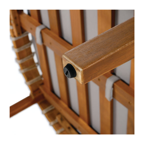 Acacia Wood Outdoor Club Chair with Handwoven Rope Accents & Curved Backrest - Water-Resistant Boho Patio Lounge Chair with Removable Cushions for Porch, Garden