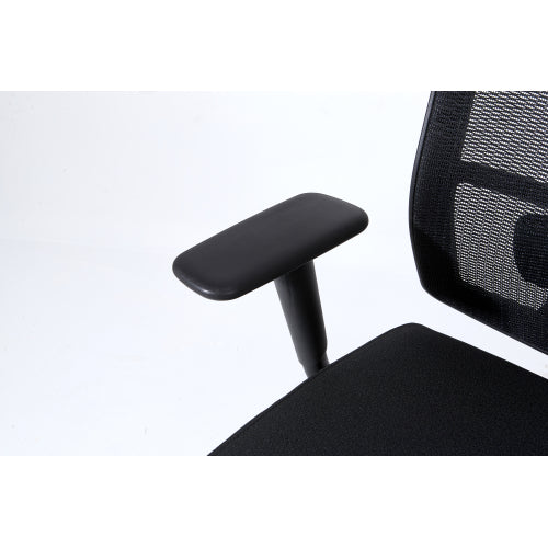 Complus Polyester Seat Pro Ergonomic High Back Office Task  Mesh Chair 27inch H in Black Color With Arms