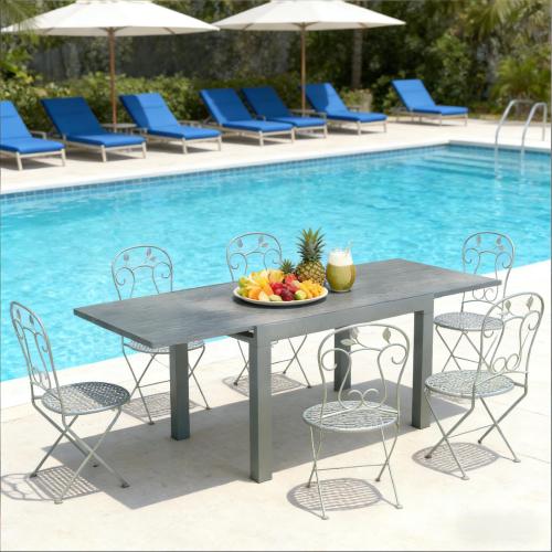 Outdoor Table,Aluminum Frame Rectangle Outdoor Table