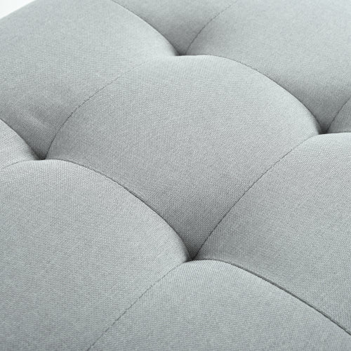 36.61 inch Linen Storage Ottoman Bench with Safety Hinge, Grey
