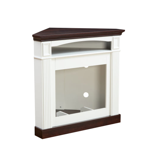 Corner fireplace cabinet for living room or bedroom with 23-inch fireplace inset heater for perfect ambiance