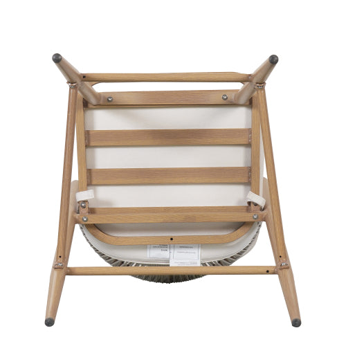 Outdoor 30.25" Seat Height Aluminum Frame Barstools with PE Rattan Scallop-shaped Backrest, Set of 2, Maple Finish