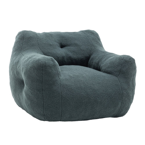 Adults High-Density Foam Stuffed Bean Bag Chair with Armrests