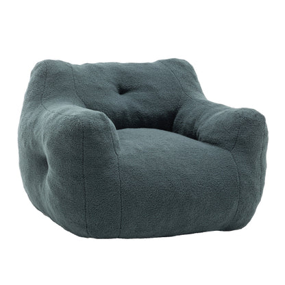 Adults High-Density Foam Stuffed Bean Bag Chair with Armrests
