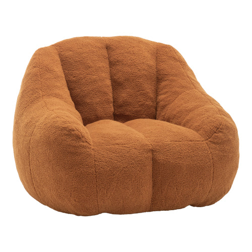 Faux-Fur Tufted Memory-Foam Bean-Bag Chair with Filler 37.4 inch x33.9 inch x32.3 inch  for Dorm Apartment Living-Room