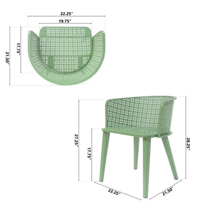 Milan Outdoor Dining Chair(Set of 2)
