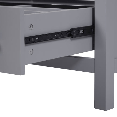 24-inch bathroom vanity with integrated undermount basin and a storage cabinet featuring 2 doors and 1 drawer. Includes double-layer door shelf, soft-close design, and versatile storage solutions