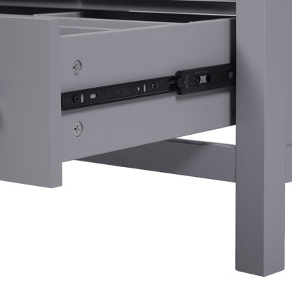 24-inch bathroom vanity with integrated undermount basin and a storage cabinet featuring 2 doors and 1 drawer. Includes double-layer door shelf, soft-close design, and versatile storage solutions