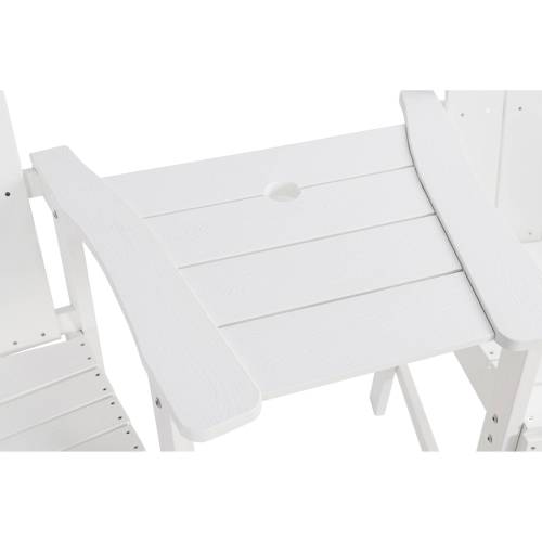 Lounge chair White color, suitable for all seasons: Outdoor lounge chair, made of sturdy HIPS material, equipped with 304 stainless steel accessories.