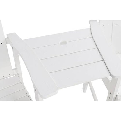 Lounge chair White color, suitable for all seasons: Outdoor lounge chair, made of sturdy HIPS material, equipped with 304 stainless steel accessories.