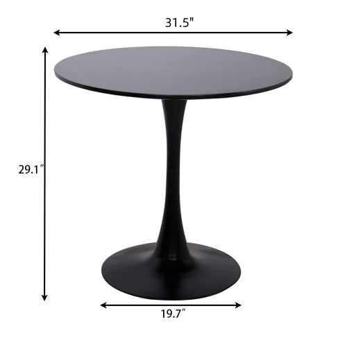 Modern Round Multi-use Table, Black