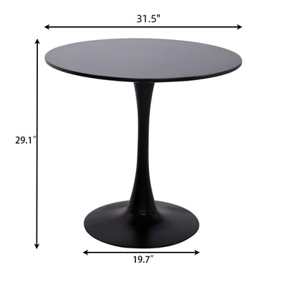 Modern Round Multi-use Table, Black