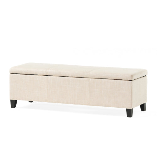 Upholstered Storage Ottoman, Solid Wooden Legs (old sku 57742.00LBE)